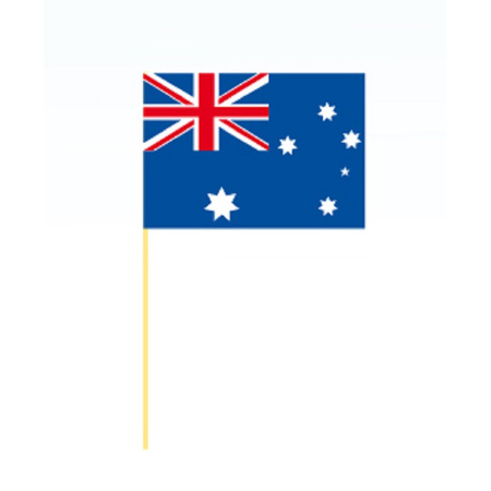 100x stuks grote coctailprikkers vlag Australie 9.5 cm