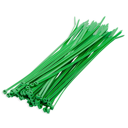 100x stuks kabelbinder / kabelbinders nylon groen 10 x 0,25 cm