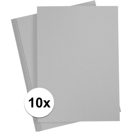 10x Grey cardboard A4 