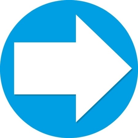 10x Accent arrow sticker blue