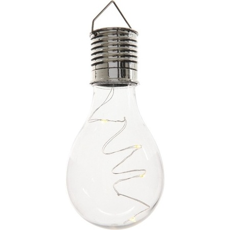 10x Outdoor/garden LED pear bulb solar light 14 cm