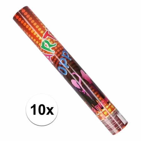 10x Confetti kanon kleuren 40 cm