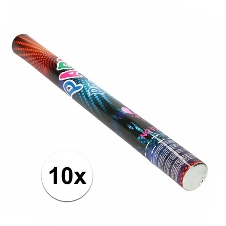 10x Confetti kanon kleuren 80 cm