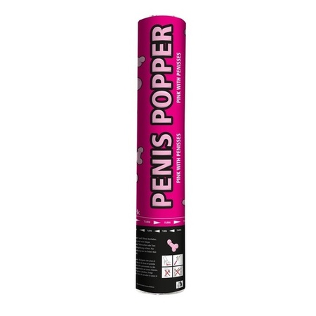 10x Confetti shooter pink penisses 28 cm