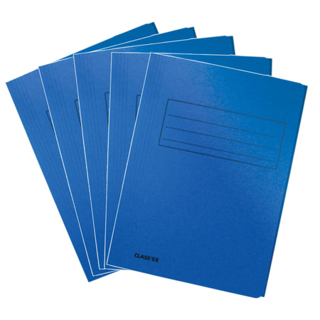 10x dossiermappen 24 x 35 cm blauw