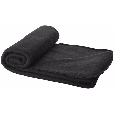 10x Fleece deken zwart 150 x 120 cm