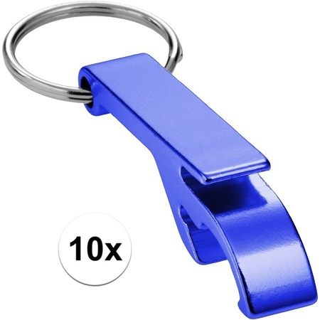 10x Bottle opener keychain blue