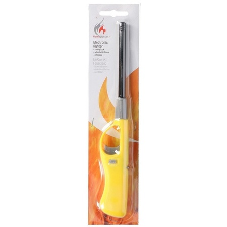 10x Yellow barbecue lighter 26 cm