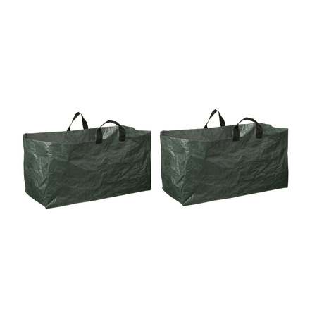 10x Green square trunk gardening bags 225ltr