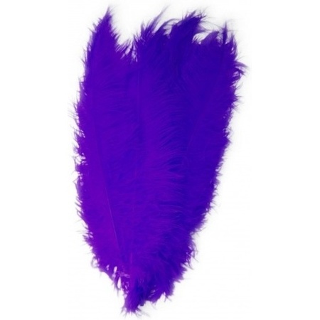 10x Large purple ostrisch decoration feathers 50 cm