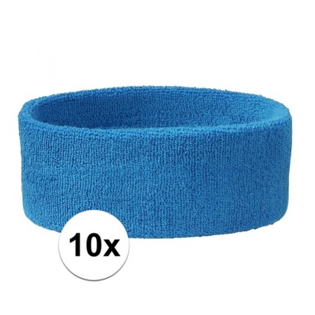 Aqua blue headband for sport 10 pieces