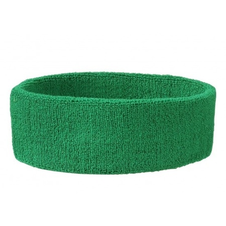 Green headband for sport 10 pieces