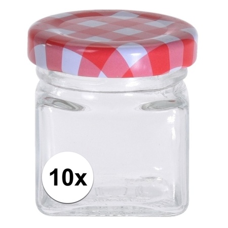 10x Preservation/preserving jars 50 ml with rotating lid