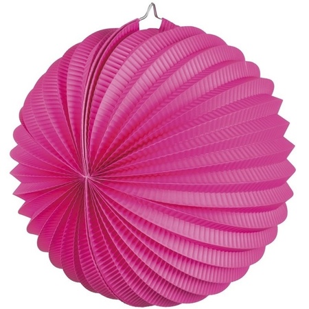 10x Lampionnen fuchsia roze 22 cm