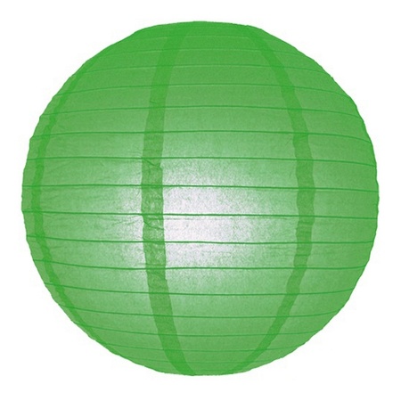 10x Luxe bol lampionnen groen 25 cm