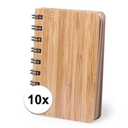10x Bamboo noteblock 9 x 12 cm