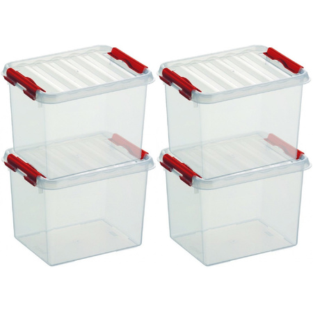 10x Storage boxes 3 liters 20 x 15 x 14 cm plastic