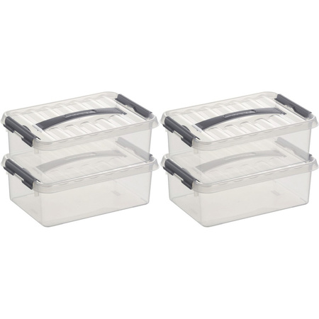 10x Storage boxes 4 liters 30 cm plastic
