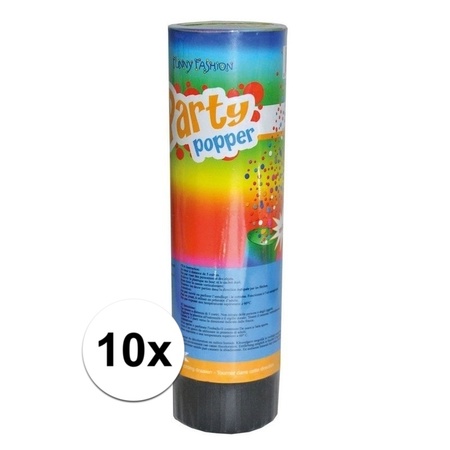 10x Party popper confetti 15 cm