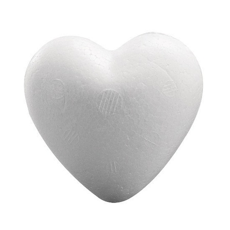 10x Styrofoam hearts 12 cm