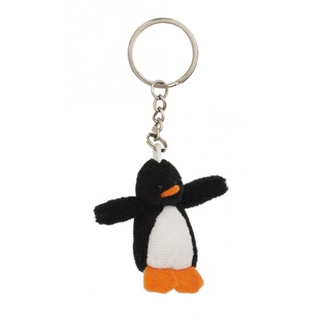10x Pluche pinguin knuffel sleutelhangers 6 cm