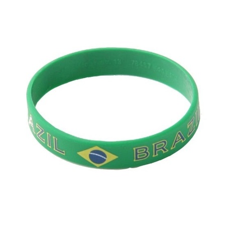 10x Polsbandjes vlag Brazilie