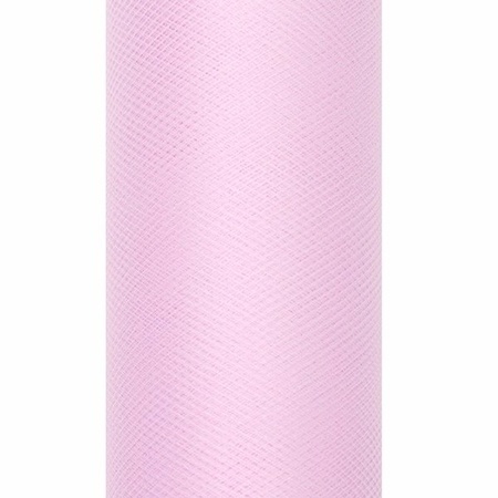 10x rollen tule stof licht roze 0,15 x 9 meter