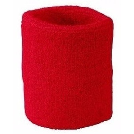 10x Rood zweetbandje voor pols