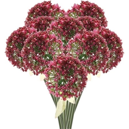 10x Roze/rode sierui kunstbloemen 70 cm
