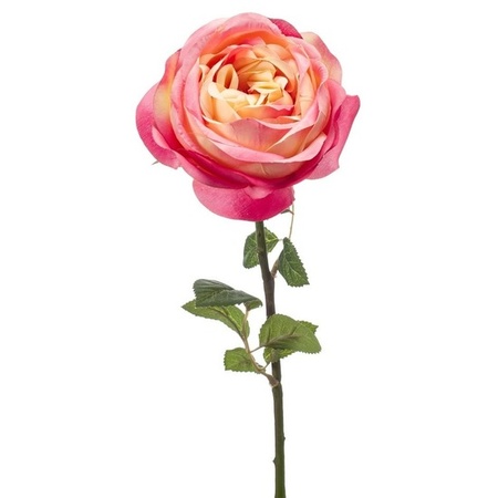10x Roze rozen kunstbloemen 66 cm