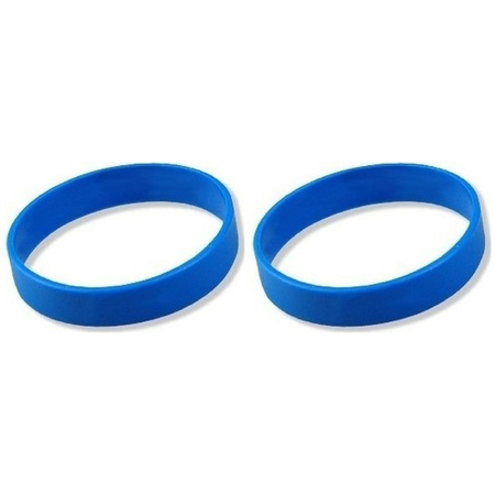 10x Siliconen armbandjes blauw