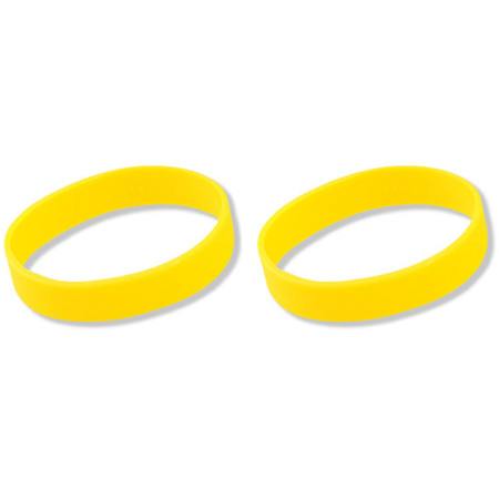 10x Siliconen armbandjes geel