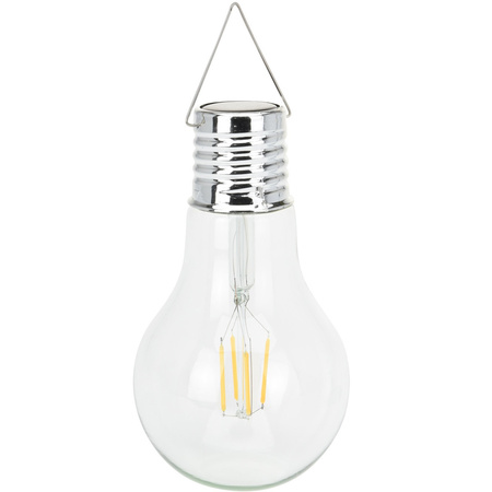 10x Solar hanging light bulbs with 4 led's on solar energy 17,5 cm