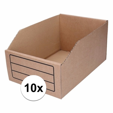 10x Carton boxes 20x30 cm
