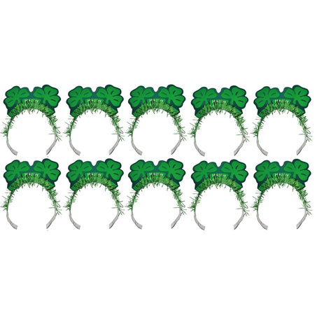 10x Green headbands St. Patricks day