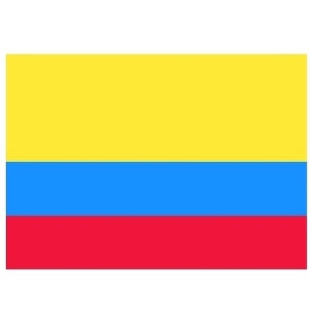 10x stuks Vlag Colombia stickers