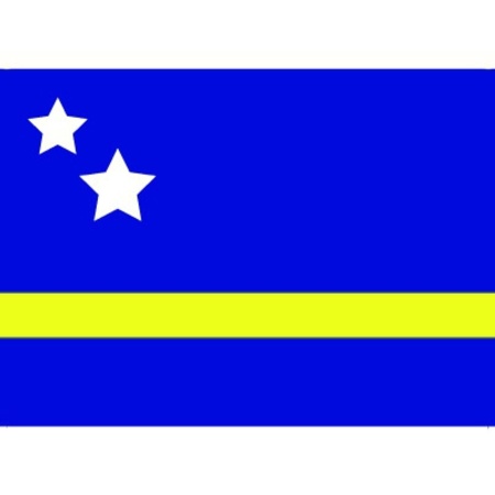 10x stuks Vlag Curacao stickers