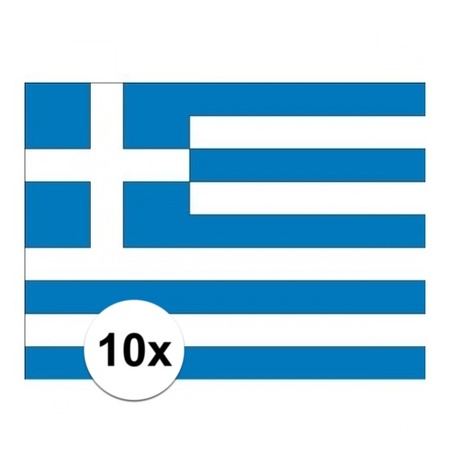 10x stuks Vlag Griekenland stickers