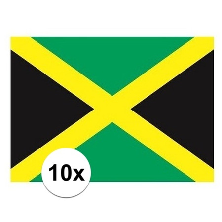 10x stuks Vlag Jamaica stickers
