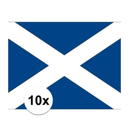 10x stuks Vlag Schotland stickers