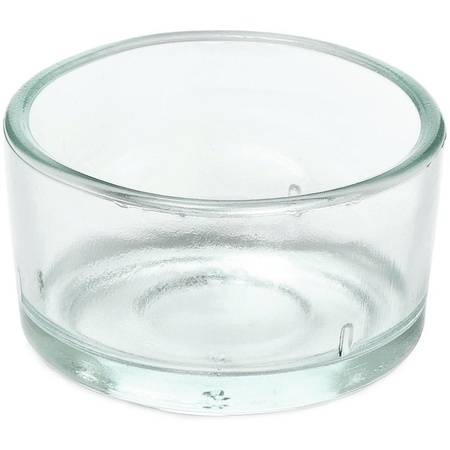 10x Theelichthouders/waxinelichthouders van glas 4,2 x 3 cm