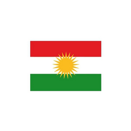 10x Vlag Koerdistan stickers 10 cm