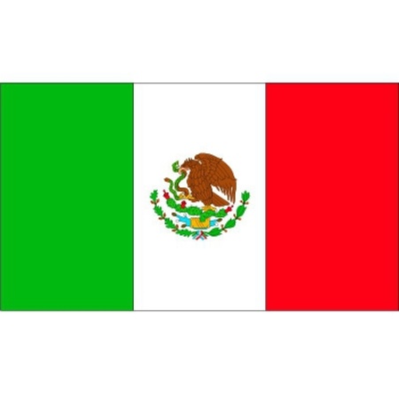10x Vlag Mexico stickers 10 cm
