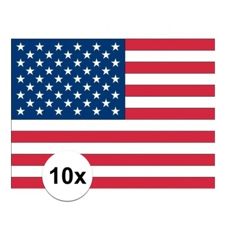 10x Vlag USA stickers