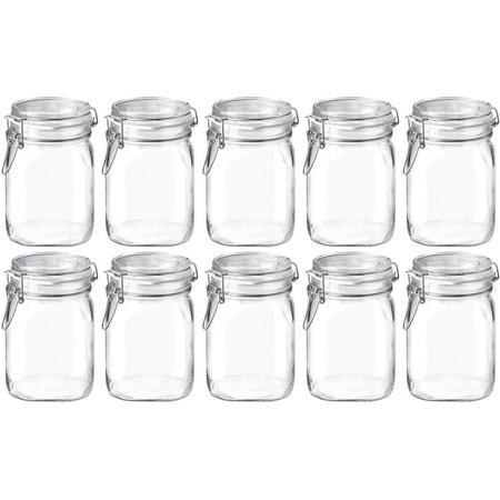 10x Weck jars 1 litre transparent