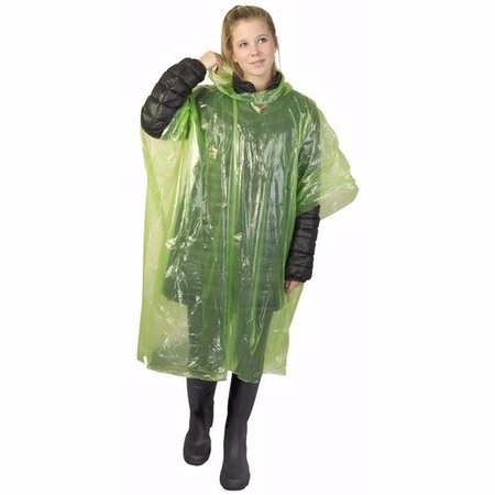 10x green rain poncho