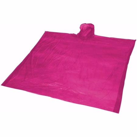 10x wegwerp regenponcho roze