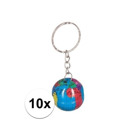 10x Tin key chains hanger earth
