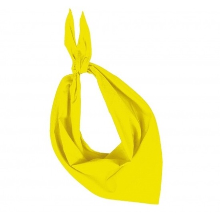 10x Colored handkerchief yellow