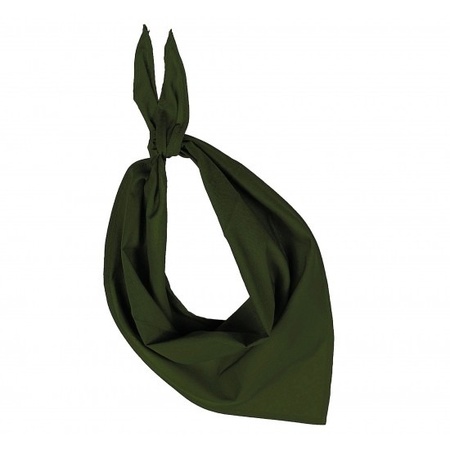 10x Colored handkerchief olive green